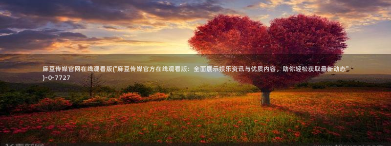 麻豆画视频传媒官网：麻豆传媒官网在线观看版(\